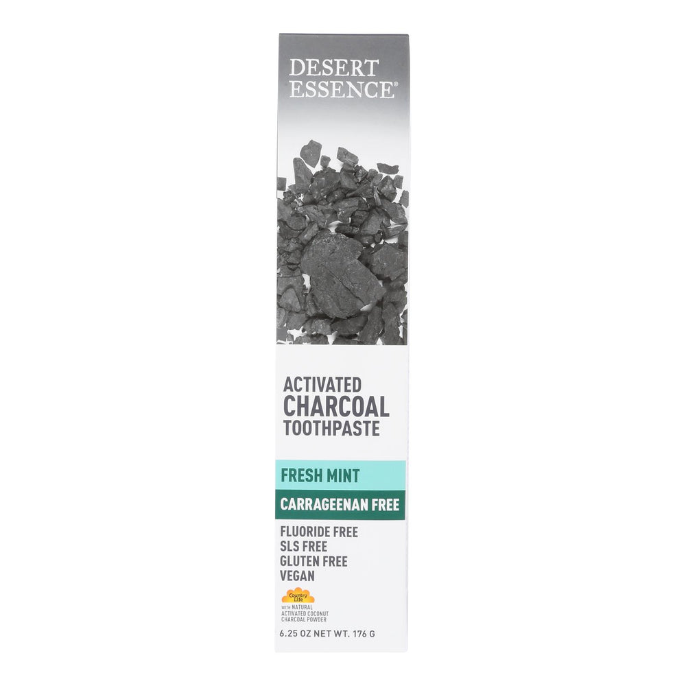 Desert Essence Activated Charcoal Carrageenan Free Toothpaste - 6.25 oz.