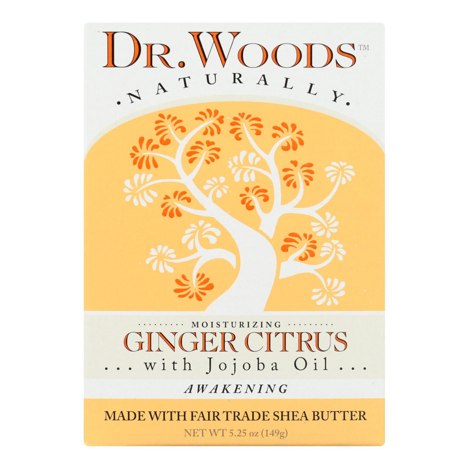 Dr. Woods Castile Bar Soap Ginger Citrus - 5.25 Oz