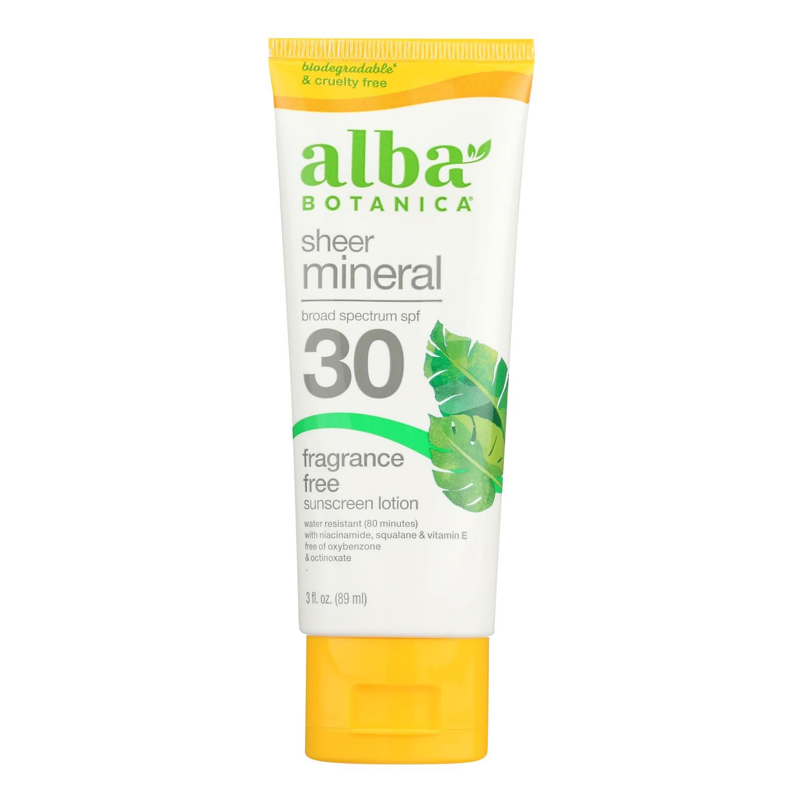 Alba Botanica Sheer Mineral Sunscreen Lotion SPF 30