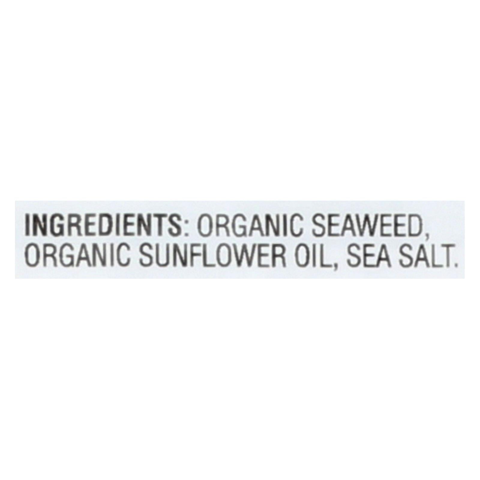 Gimme Seaweed Snacks Organic Roasted Seaweed Snack - Sea Salt - Case Of 8 - 6/.17 Oz