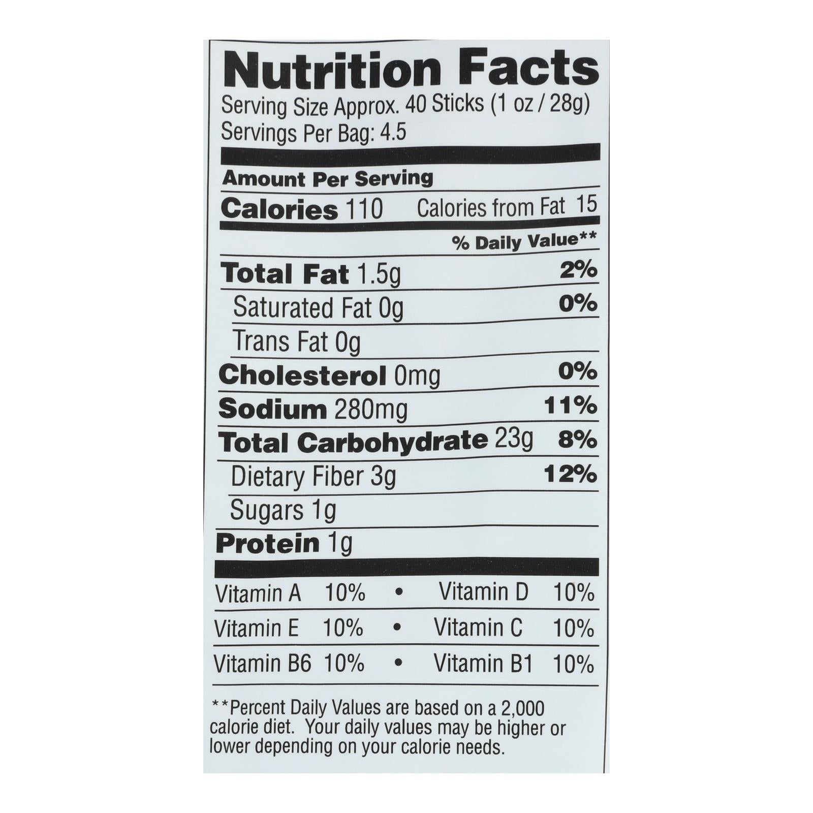 From The Ground Up - Cauliflower Pretzel Sticks - Original - Case Of 12 - 4.5 Oz.