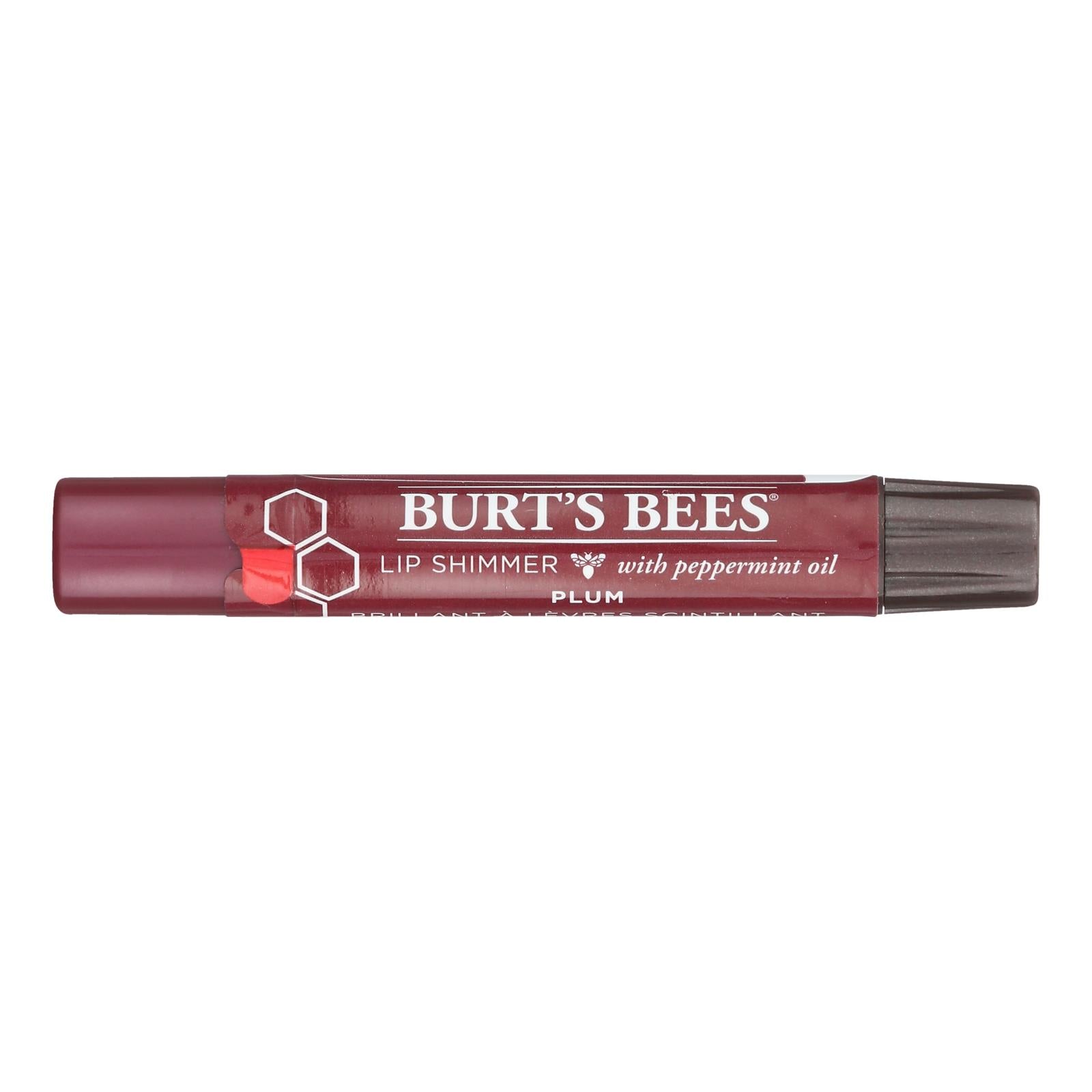 Burts Bees - Lip Shimmer - Plum - Case Of 4 - 0.09 Oz
