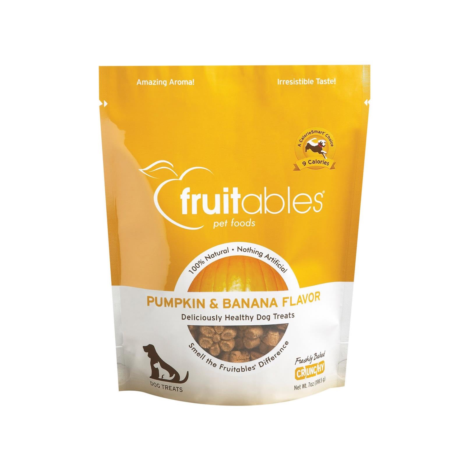 Fruitables Healthy Dog Treats - Pumpkin & Banana Flavor - Case Of 8 - 7 Oz