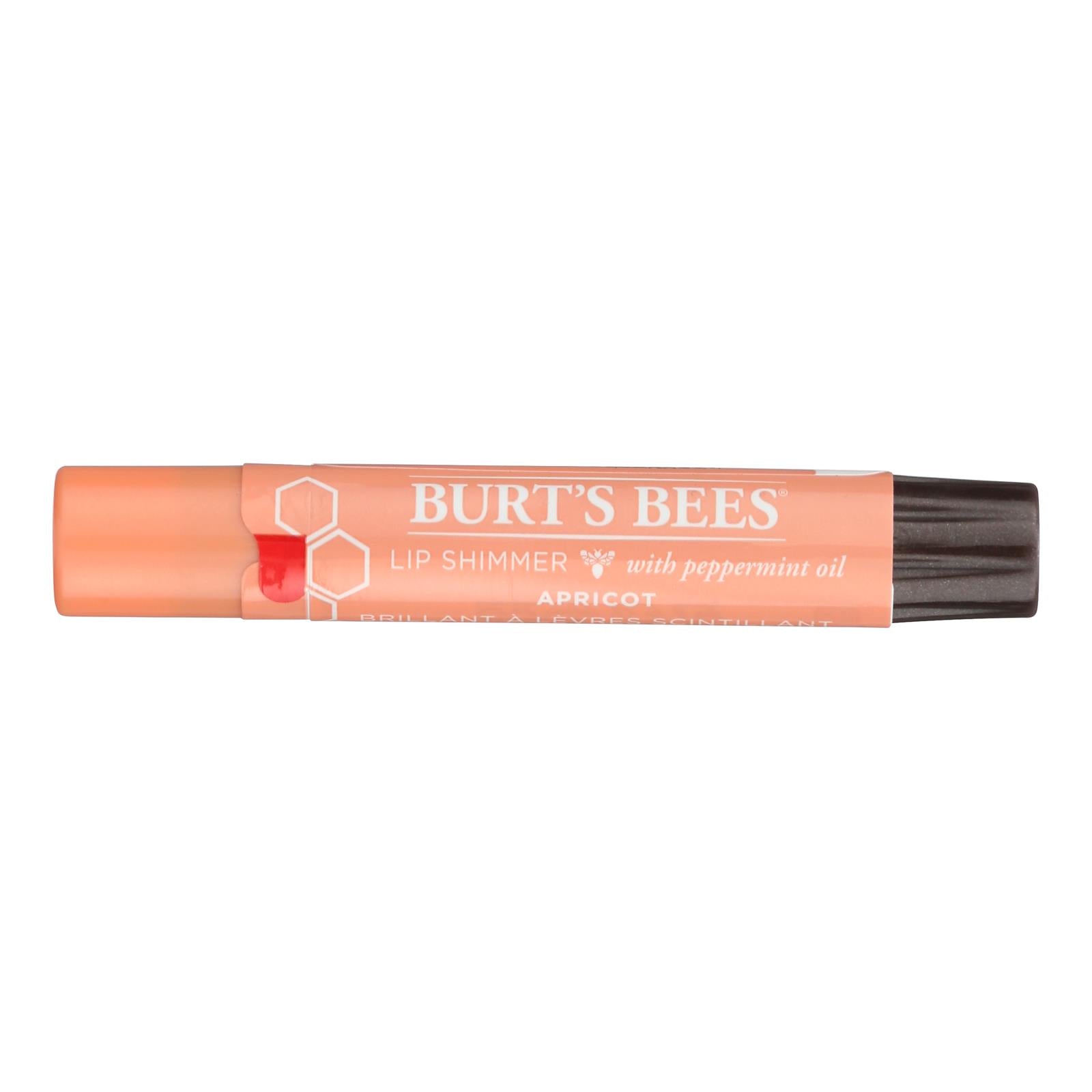 Burts Bees - Lip Shimmer - Apricot - Case Of 4 - 0.09 Oz