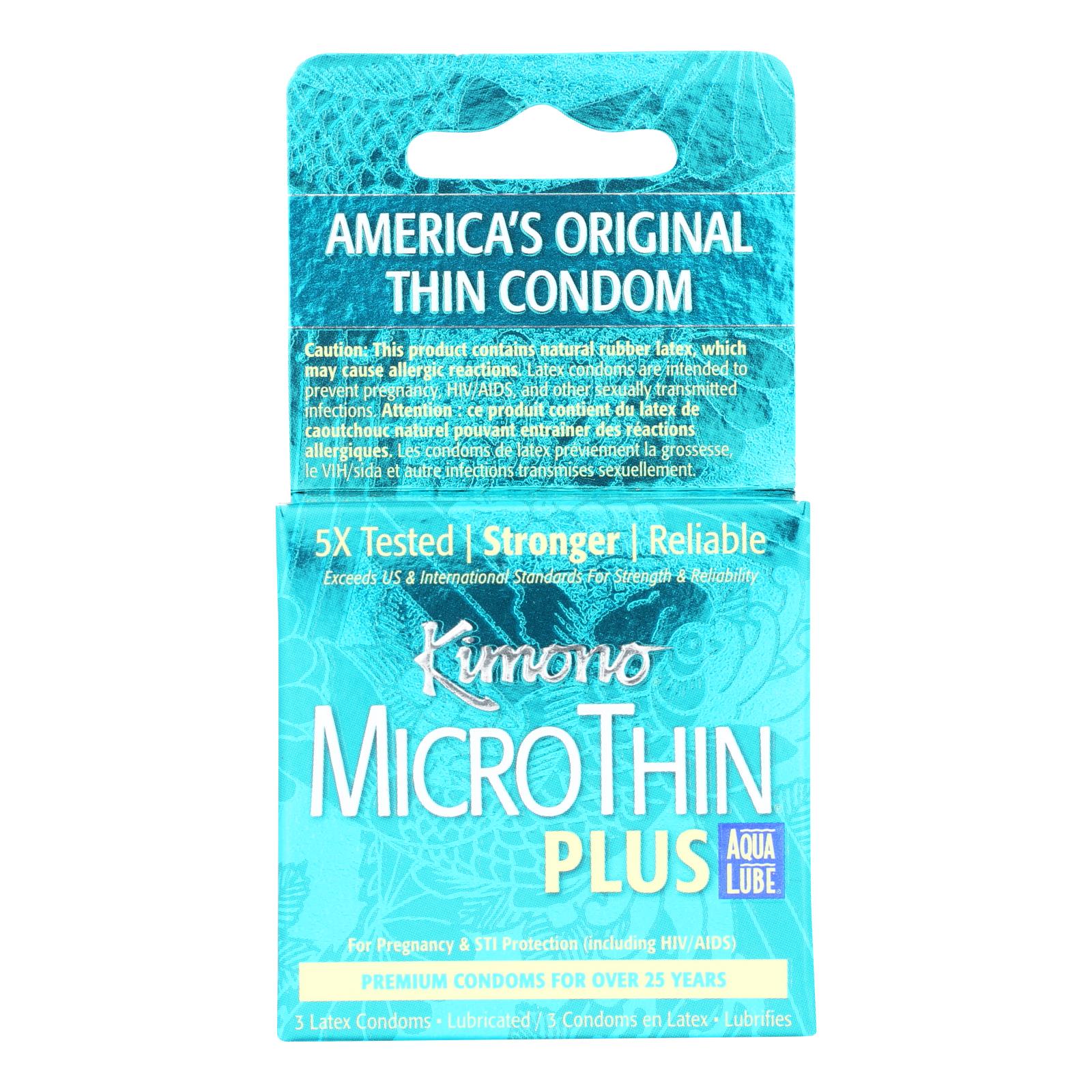 Mayer Laboratories Kimono Microthin Lubricated Latex Condoms - 3 Condoms