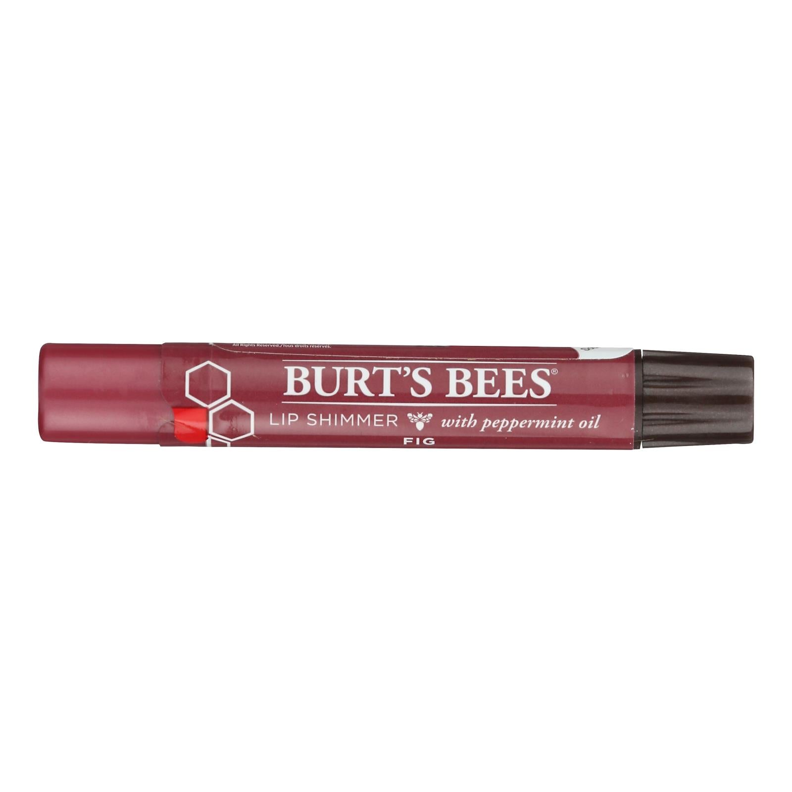 Burts Bees - Lip Shimmer - Fig - Case Of 4 - 0.09 Oz
