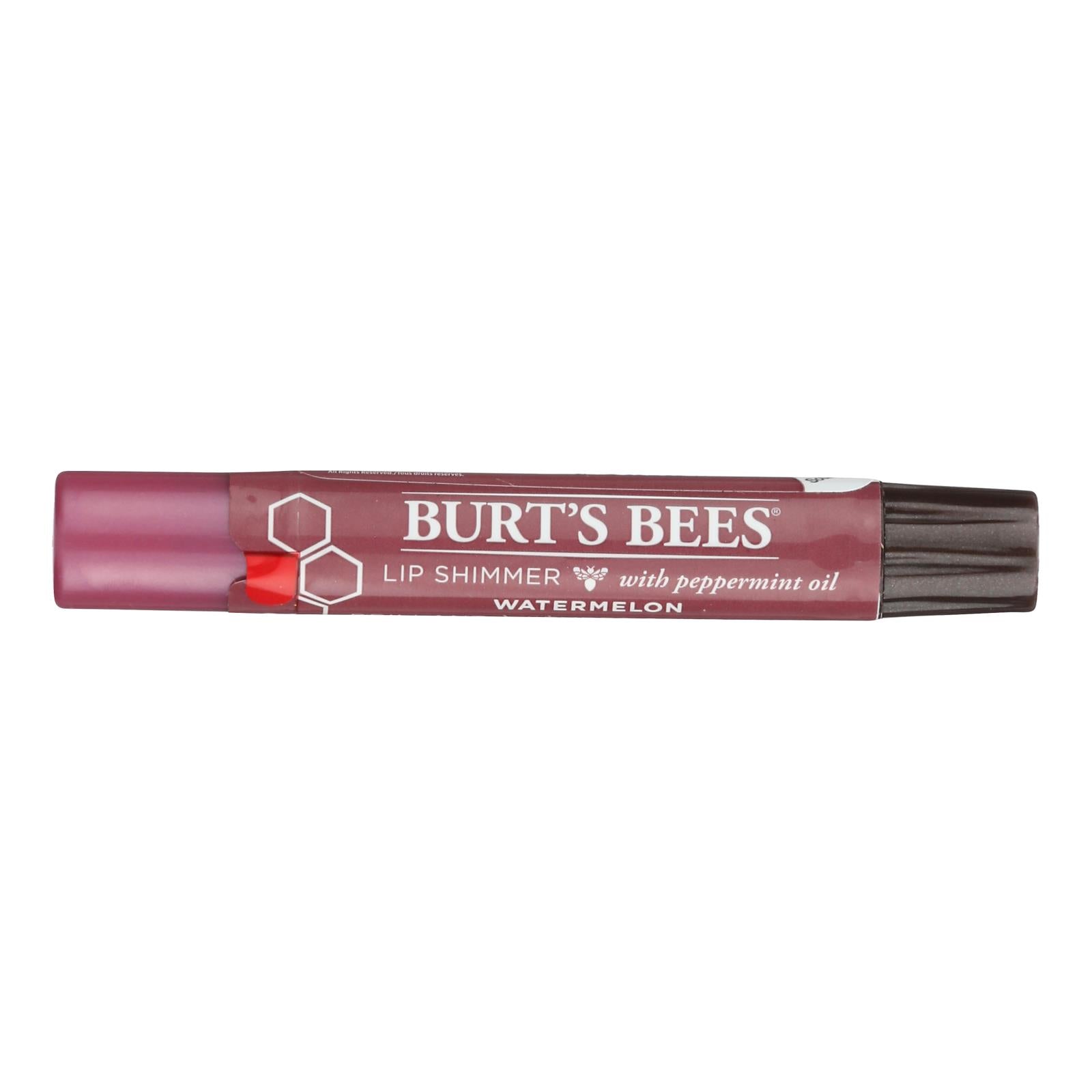 Burts Bees - Lip Shimmer - Watermelon - Case Of 4 - 0.09 Oz