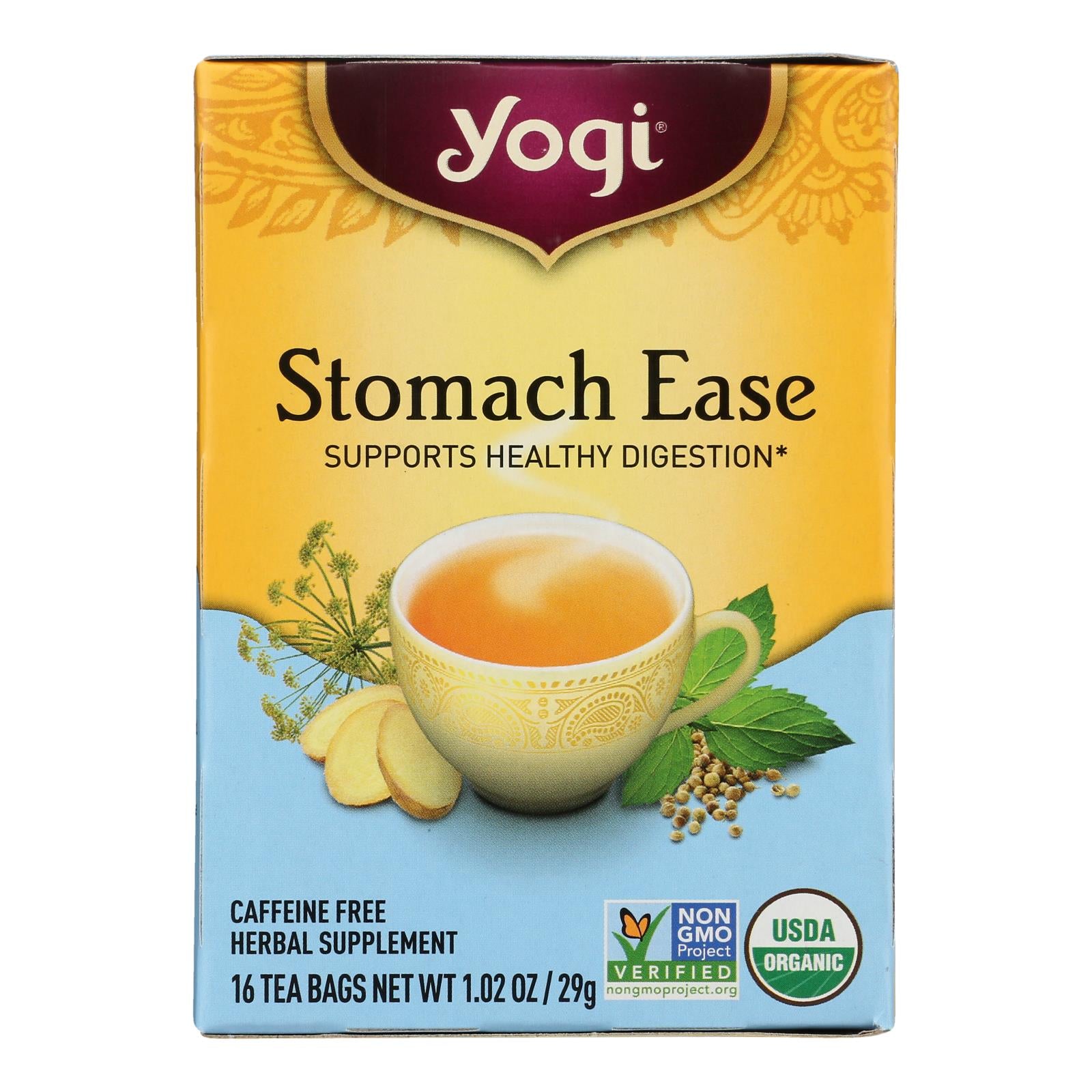 Yogi Tea Stomach Ease - Caffeine Free - 16 Tea Bags