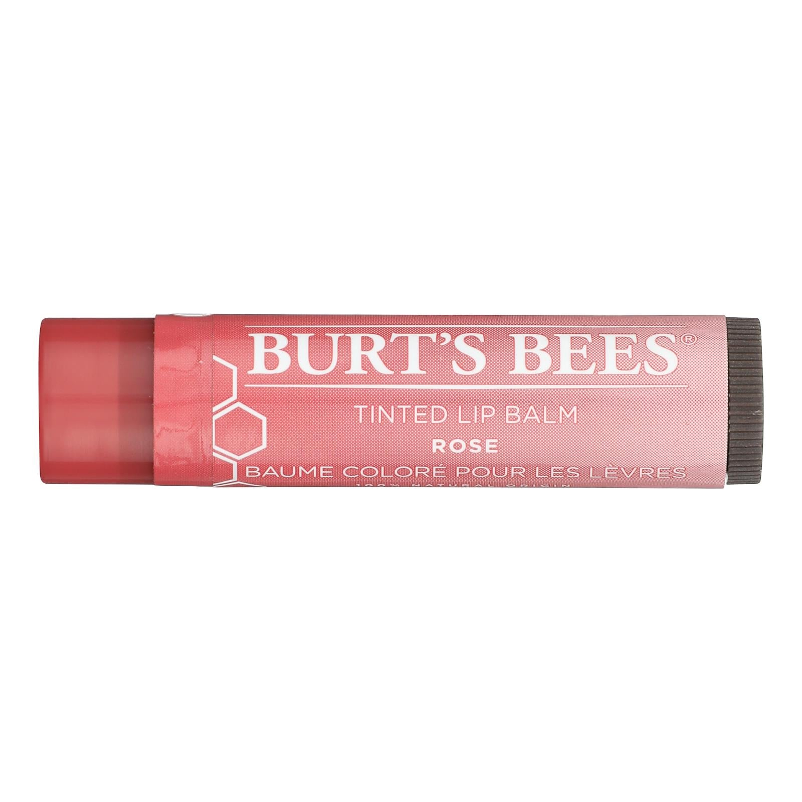 Burts Bees - Lip Balm - Tint - Rose - Case Of 2 - .15 Oz
