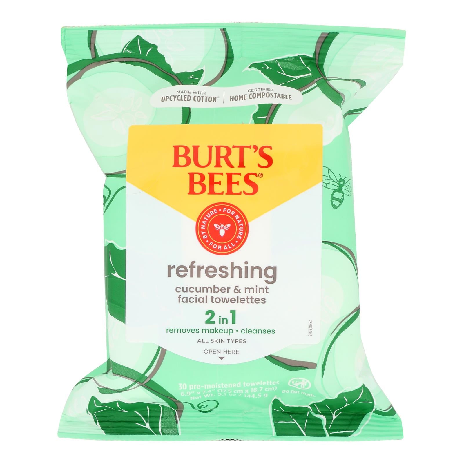 Burts Bees - Face Towelette - Cucumber Sage - Case Of 3 - 30 Count