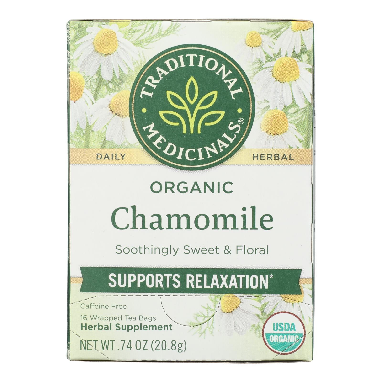 Traditional Medicinals Organic Chamomile Herbal Tea - 16 Tea Bags