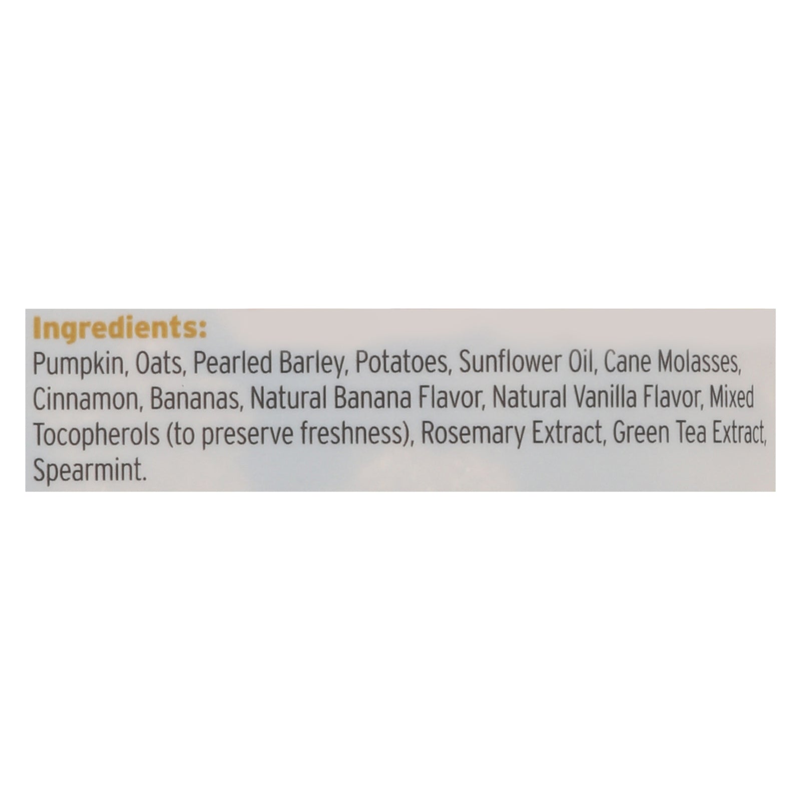 Fruitables Healthy Dog Treats - Pumpkin & Banana Flavor - Case Of 8 - 7 Oz