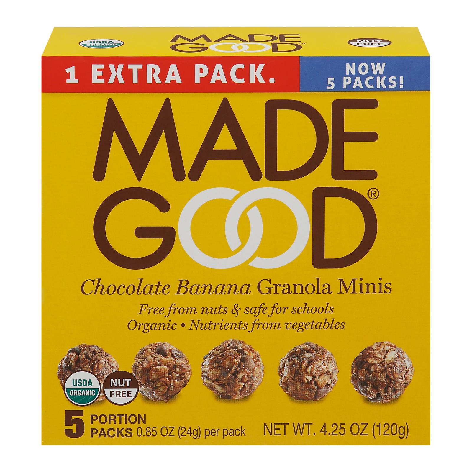 Made Good Granola Mini Chocolate Ban, Case of 6