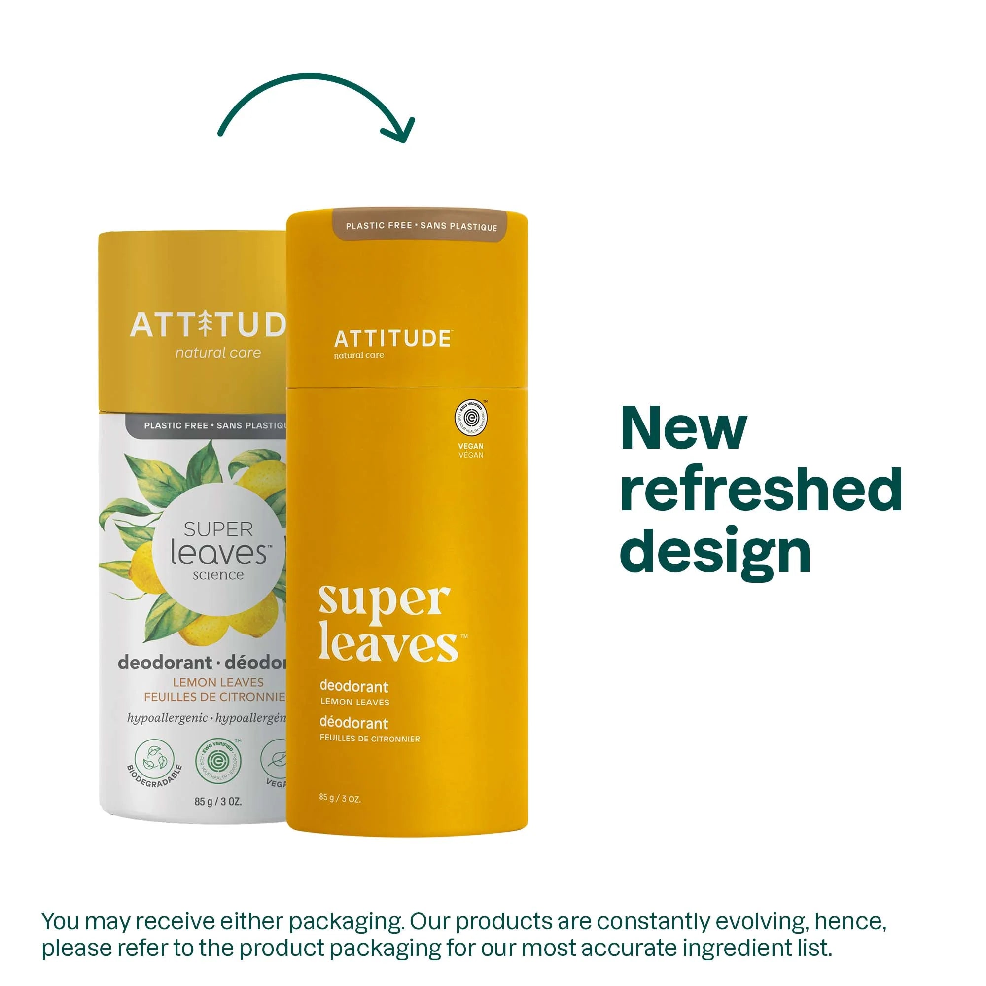 ATTITUDE™ Plastic Free Deodorant Lemon Leaves