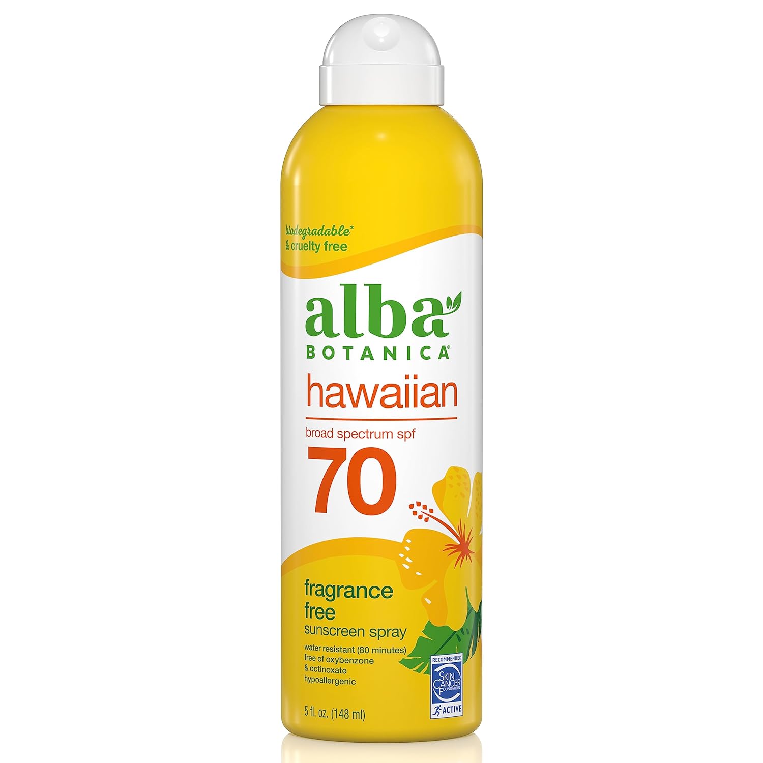 Alba Botanica Hawaiian Fragrance Free Sunscreen Spray SPF 70