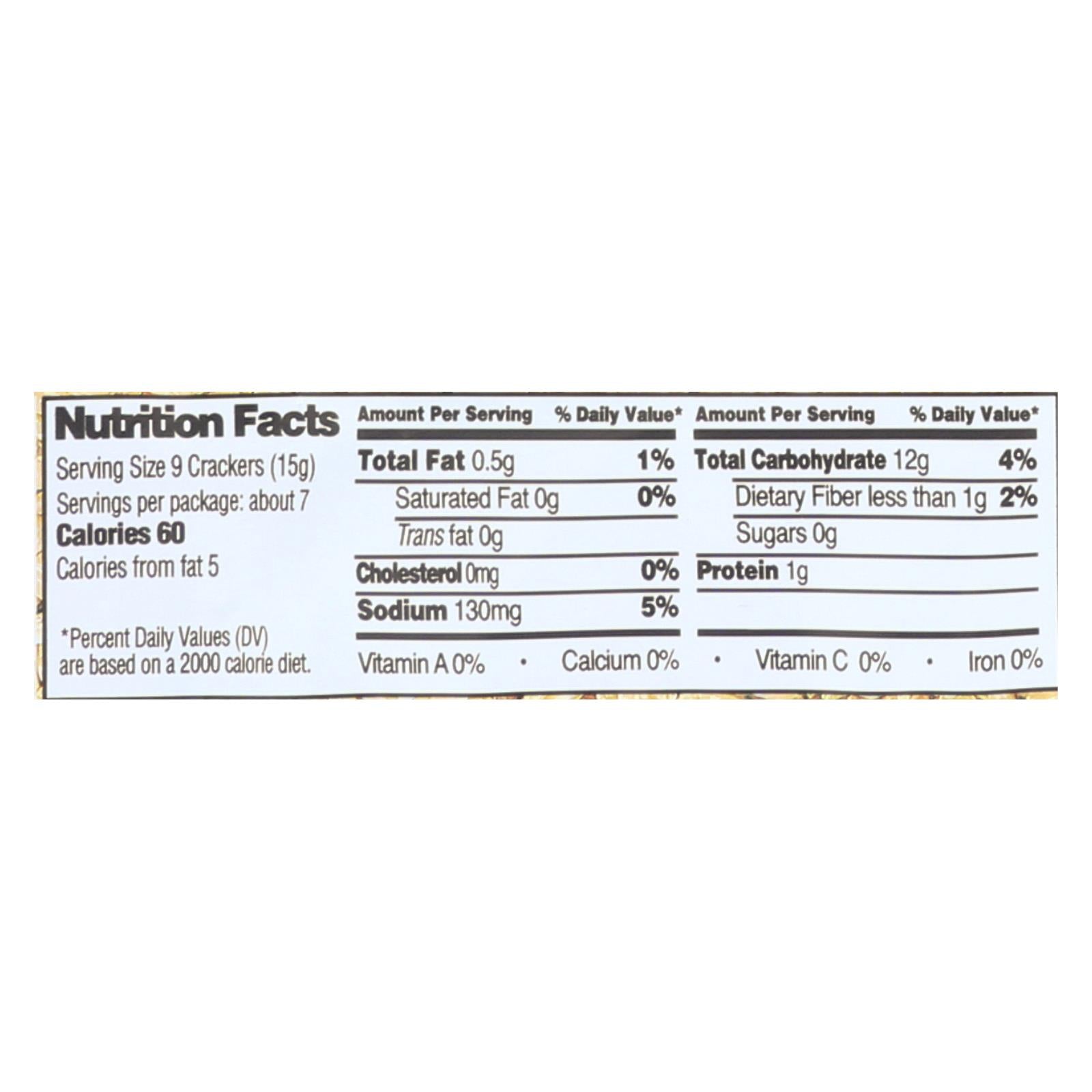 Edward And Sons Brown Rice Snaps - Tamari Sesame - Case Of 12 - 3.5 Oz.