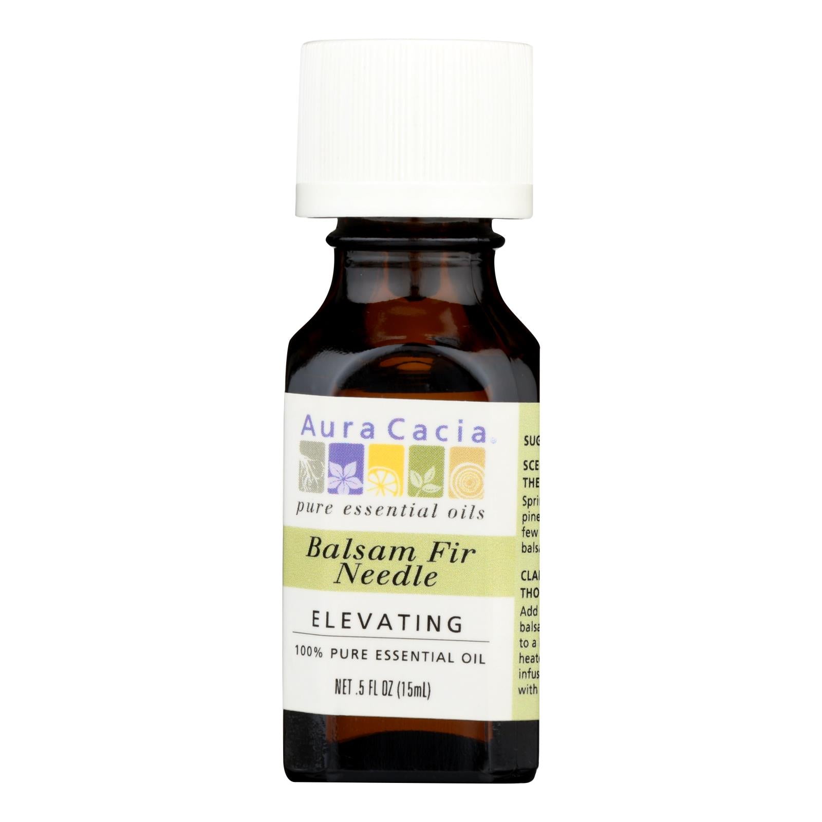 Aura Cacia - 100% Pure Essential Oil - Balsam Fir Needle - Elevating - .5 Fl Oz