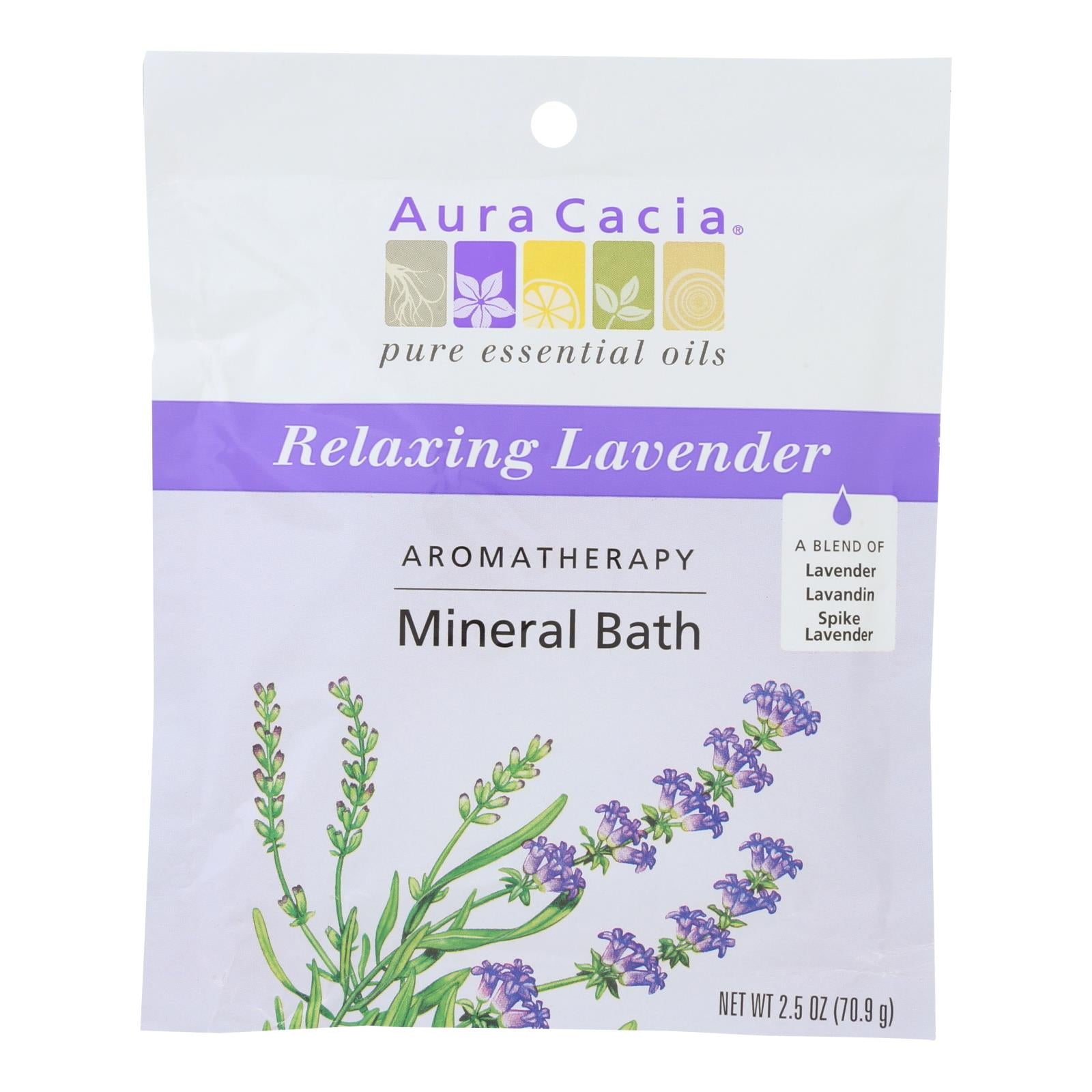 Aura Cacia Aromatherapy Mineral Bath Lavender Harvest, Case of 6