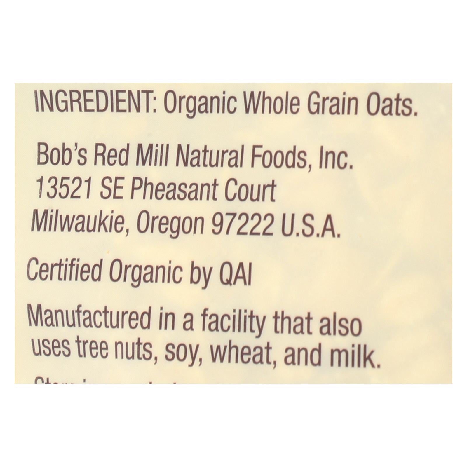 Bob's Red Mill Organic Old Fashioned Rolled Oats, Case of 4