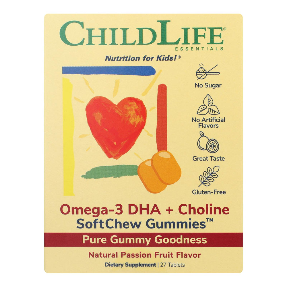 Childlife Essentials - Dha+choline Omega3 Sftmlt - 1 Each-27 Tab