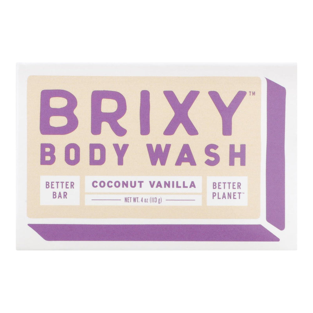 Brixy Moisturizing Body Wash Bar Coconut Vanilla - 4 oz.