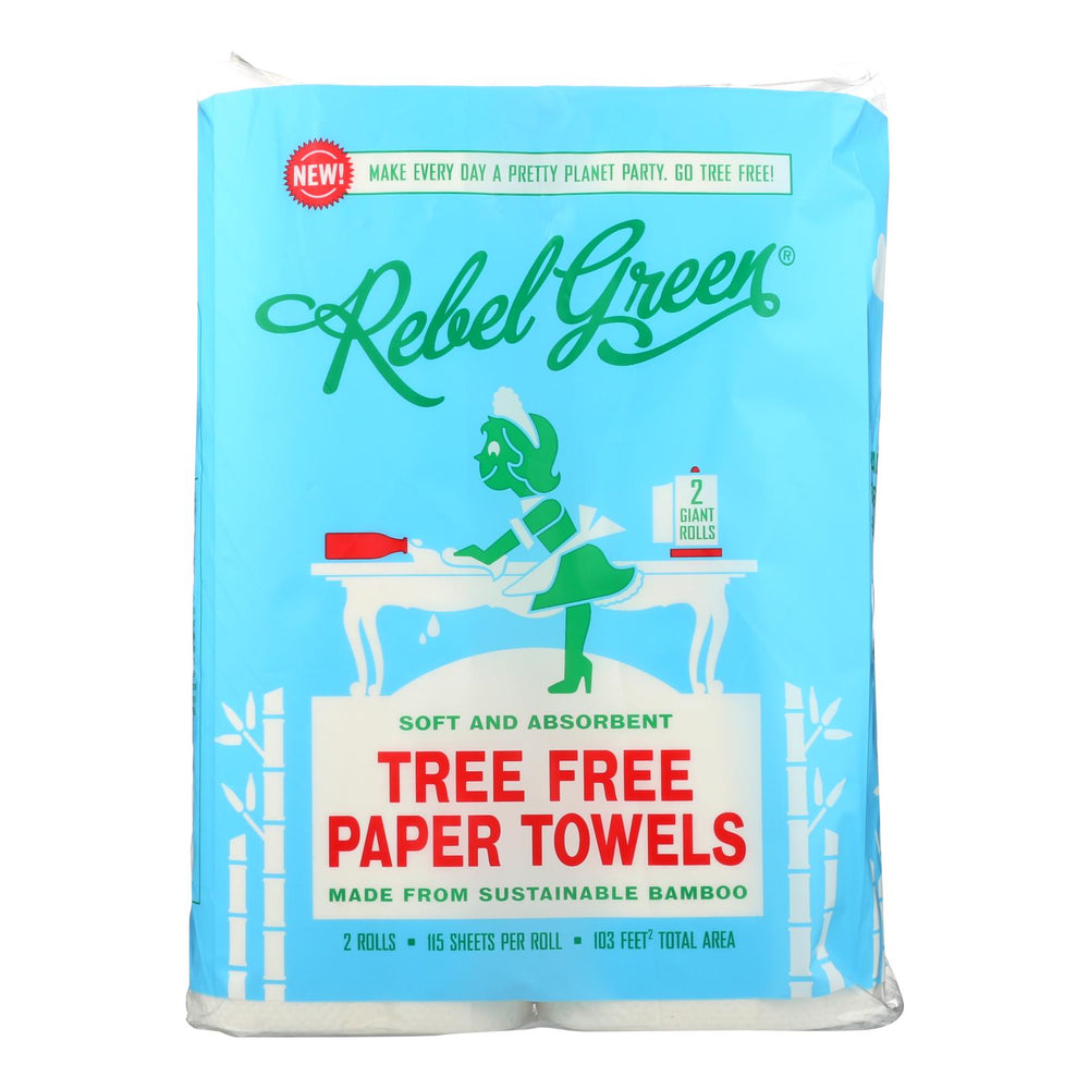 Rebel Green - Paper Towel Tree Free Bam - Case Of 12-2 Ct