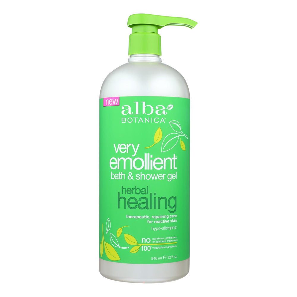 Alba Botanica Very Emollient Bath & Shower Gel Herbal Healing - 32 fl oz.
