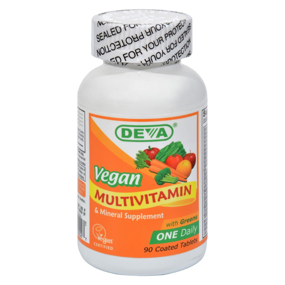 Deva Vegan Vitamins Multivitamin And Mineral Supplement, 90 Coated Tablets