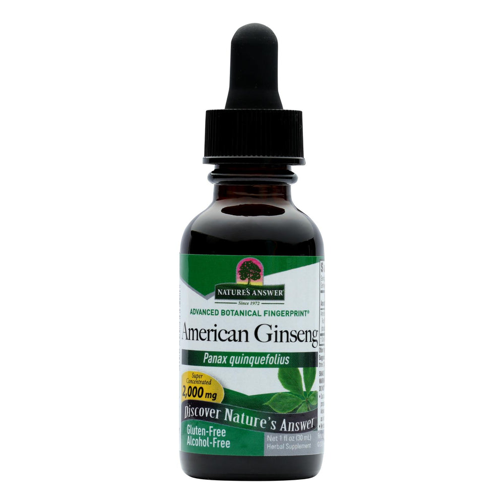 Nature's Answer American Ginseng Root Alcohol Free, 1 Fl Oz