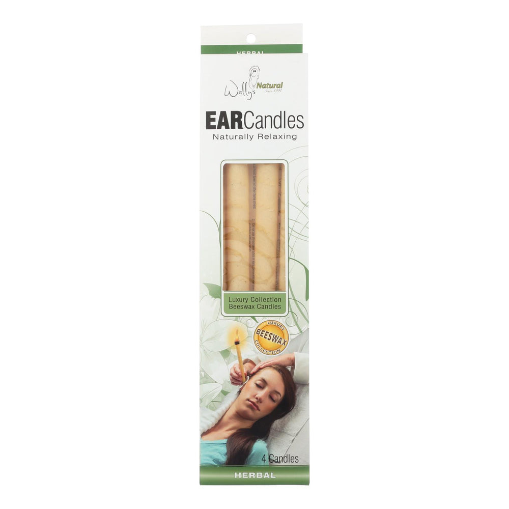 Wally's Ear Candles Herbal Beeswax, 4 Candles