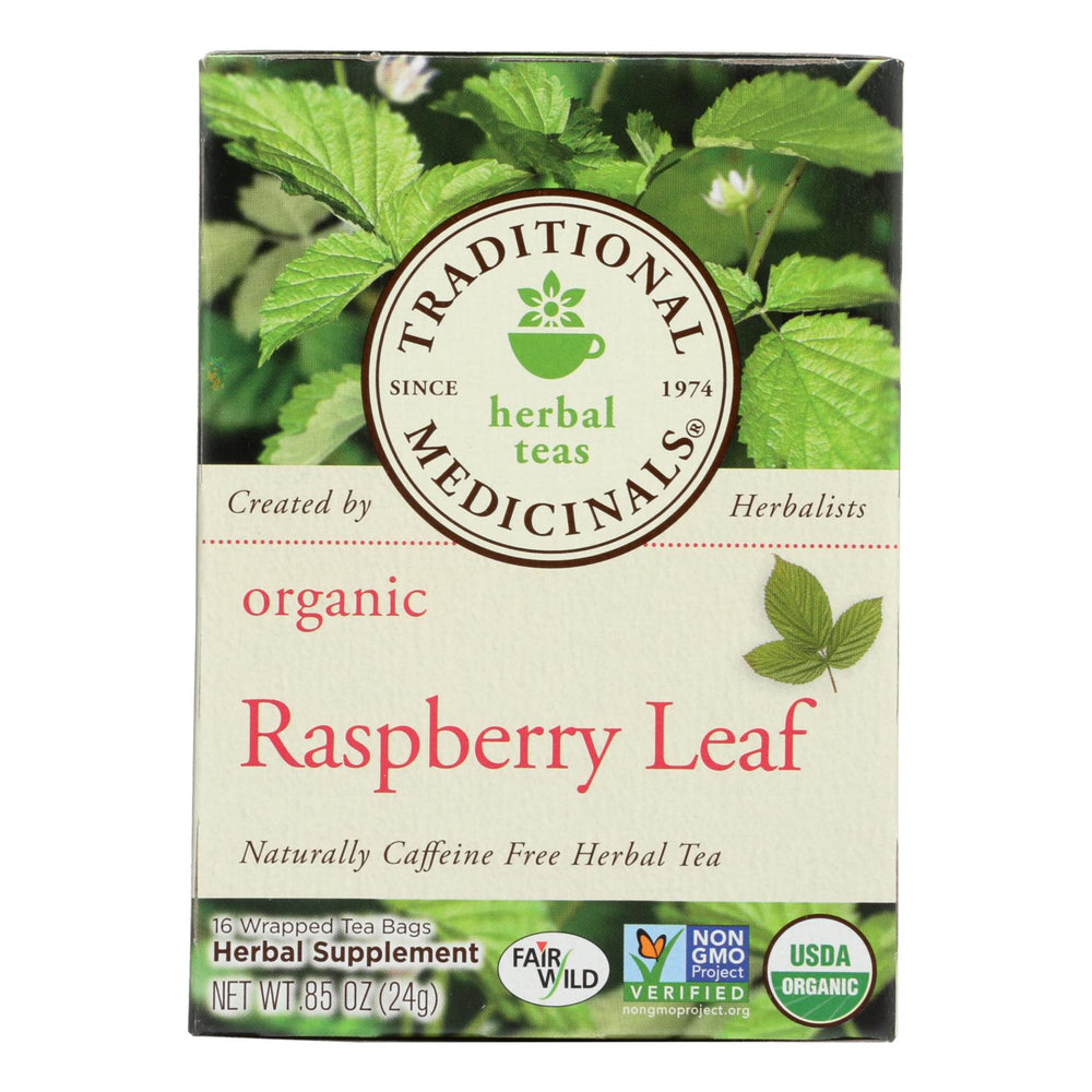 
                  
                    Traditional Medicinals Organic Raspberry Leaf Herbal Tea, 16 Tea Bags, Case Of 6
                  
                