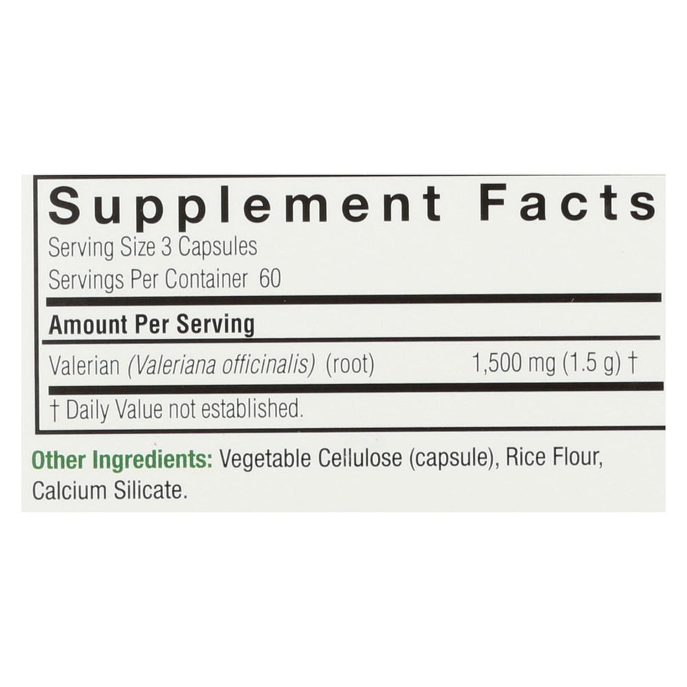 
                  
                    Nature's Answer Valerian Root, 180 Vegetarian Capsules
                  
                