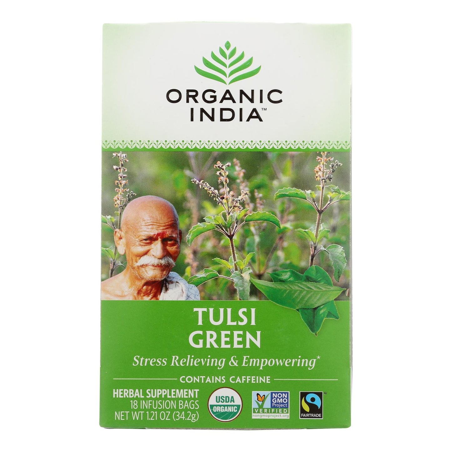 
                  
                    Organic India Tulsi Tea Green Tea, 18 Tea Bags, Case Of 6
                  
                