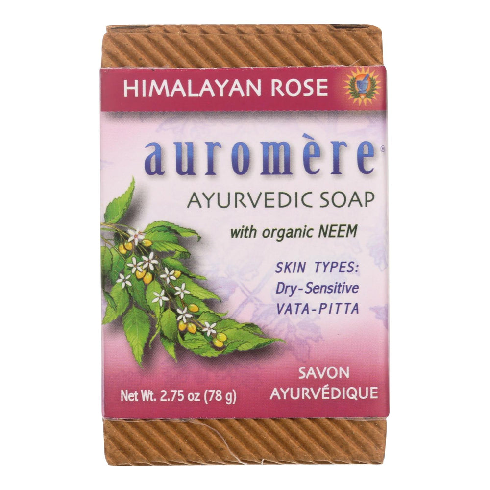 Auromere Ayurvedic Bar Soap Himalayan Rose, 2.75 Oz