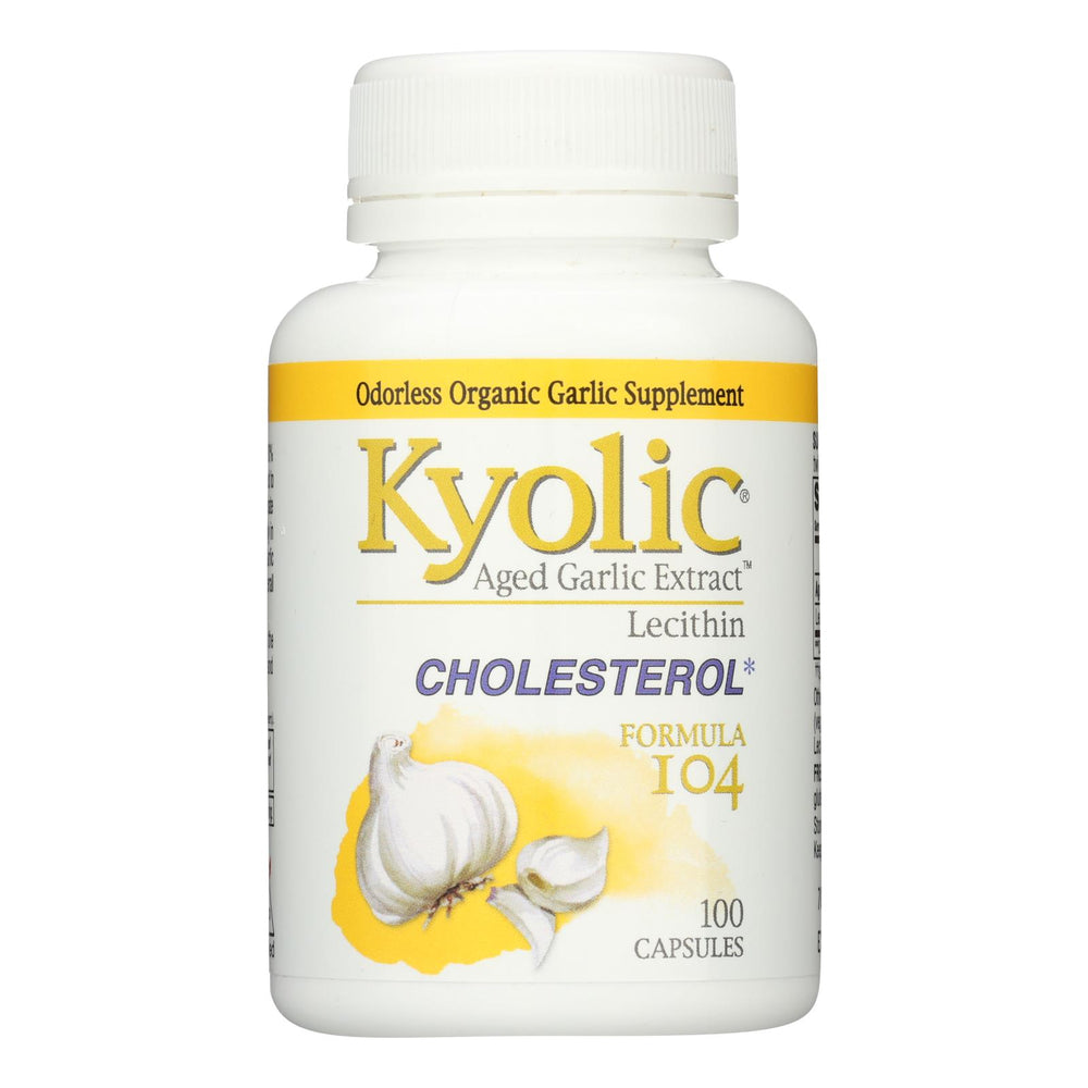 Kyolic Aged Garlic Extract Cholesterol Formula 104, 100 Capsules