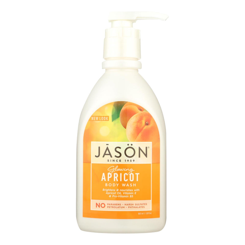 Jason Satin Shower Body Wash Apricot, 30 Fl Oz