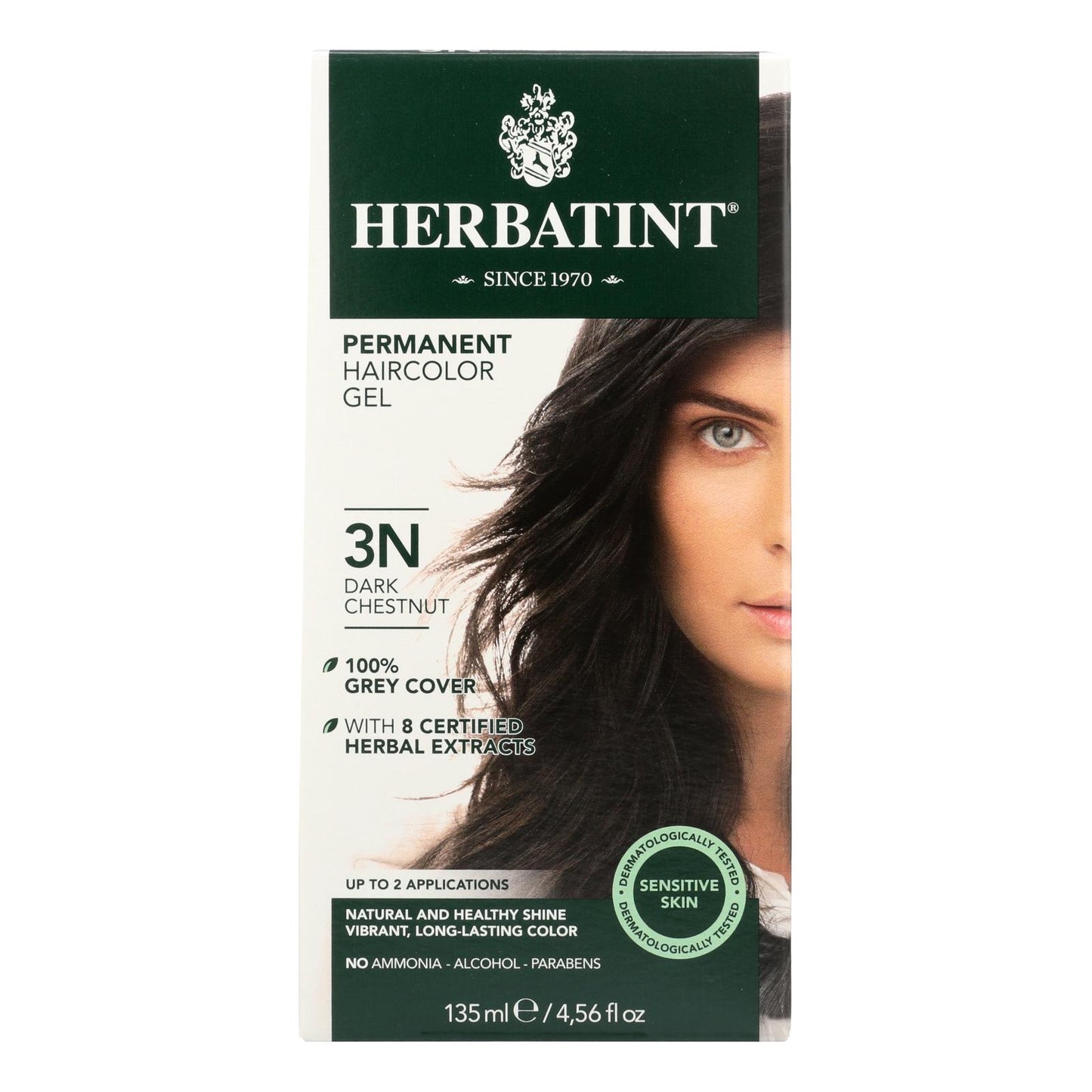
                  
                    Herbatint Permanent Herbal Haircolour Gel 3n Dark Chestnut, 135 Ml
                  
                