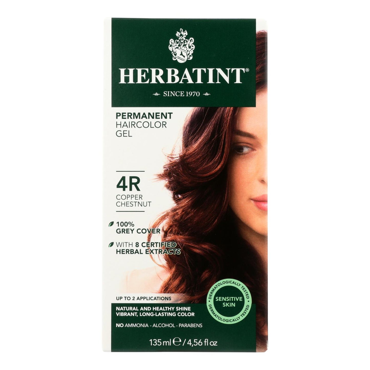 
                  
                    Herbatint Permanent Herbal Haircolour Gel 4r Copper Chestnut, 135 Ml
                  
                