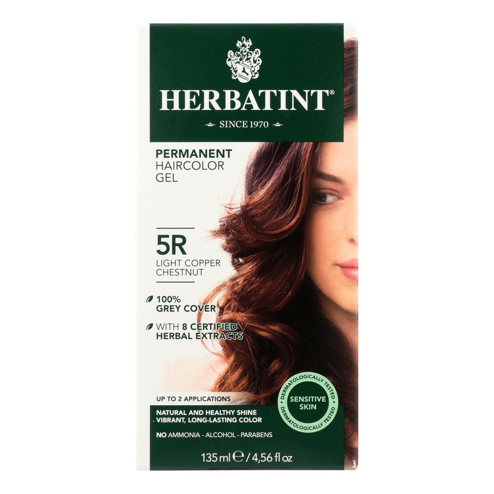 Herbatint Permanent Herbal Haircolour Gel 5r Light Copper Chestnut - 135 Ml