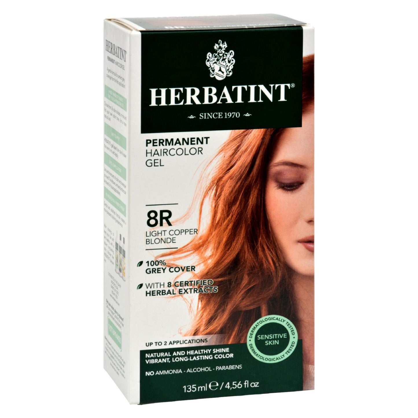 
                  
                    Herbatint Permanent Herbal Haircolour Gel 8r Light Copper Blonde, 135 Ml
                  
                