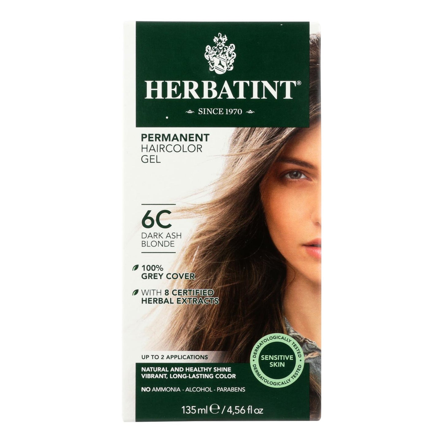 
                  
                    Herbatint Permanent Herbal Haircolour Gel 6c Dark Ash Blonde, 135 Ml
                  
                