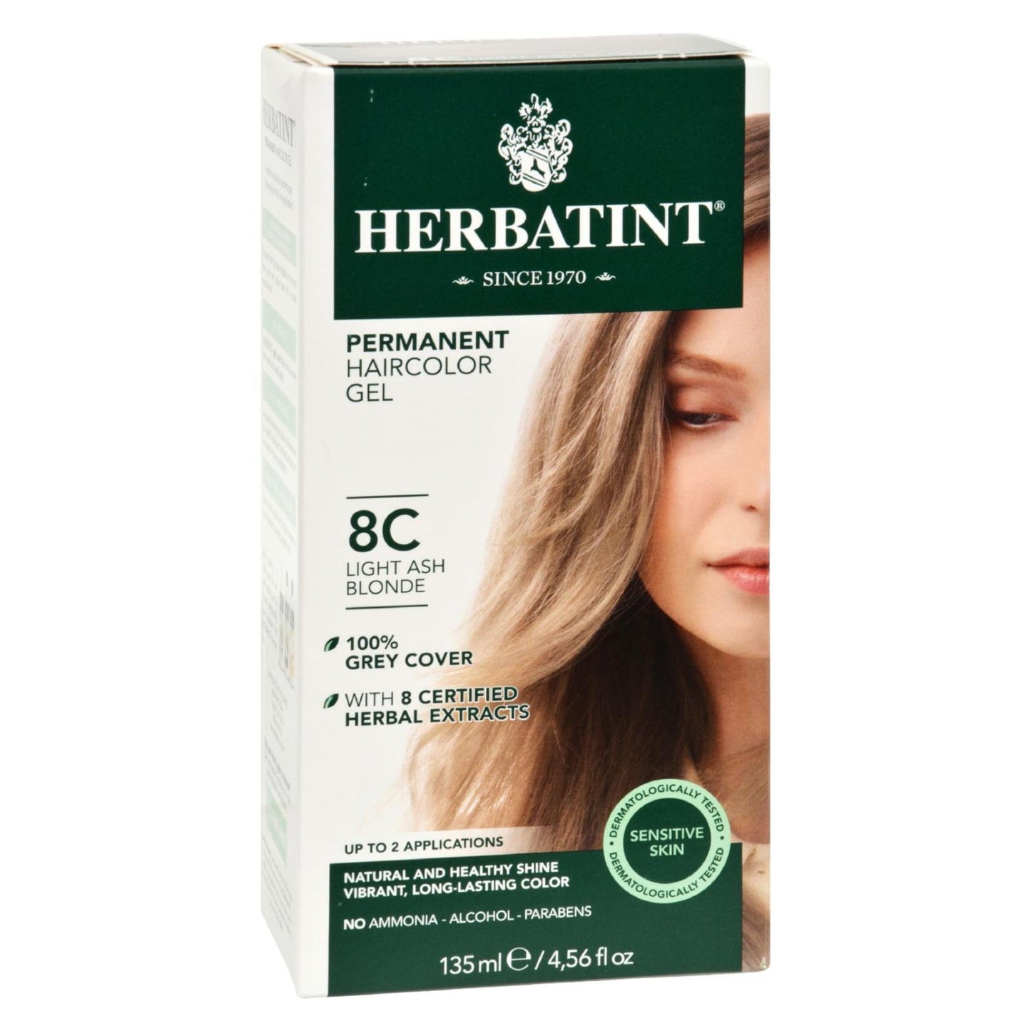 
                  
                    Herbatint Permanent Herbal Haircolour Gel 8c Light Ash Blonde, 135 Ml
                  
                