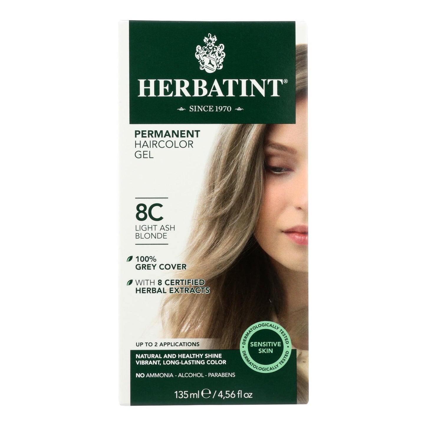 
                  
                    Herbatint Permanent Herbal Haircolour Gel 8c Light Ash Blonde, 135 Ml
                  
                