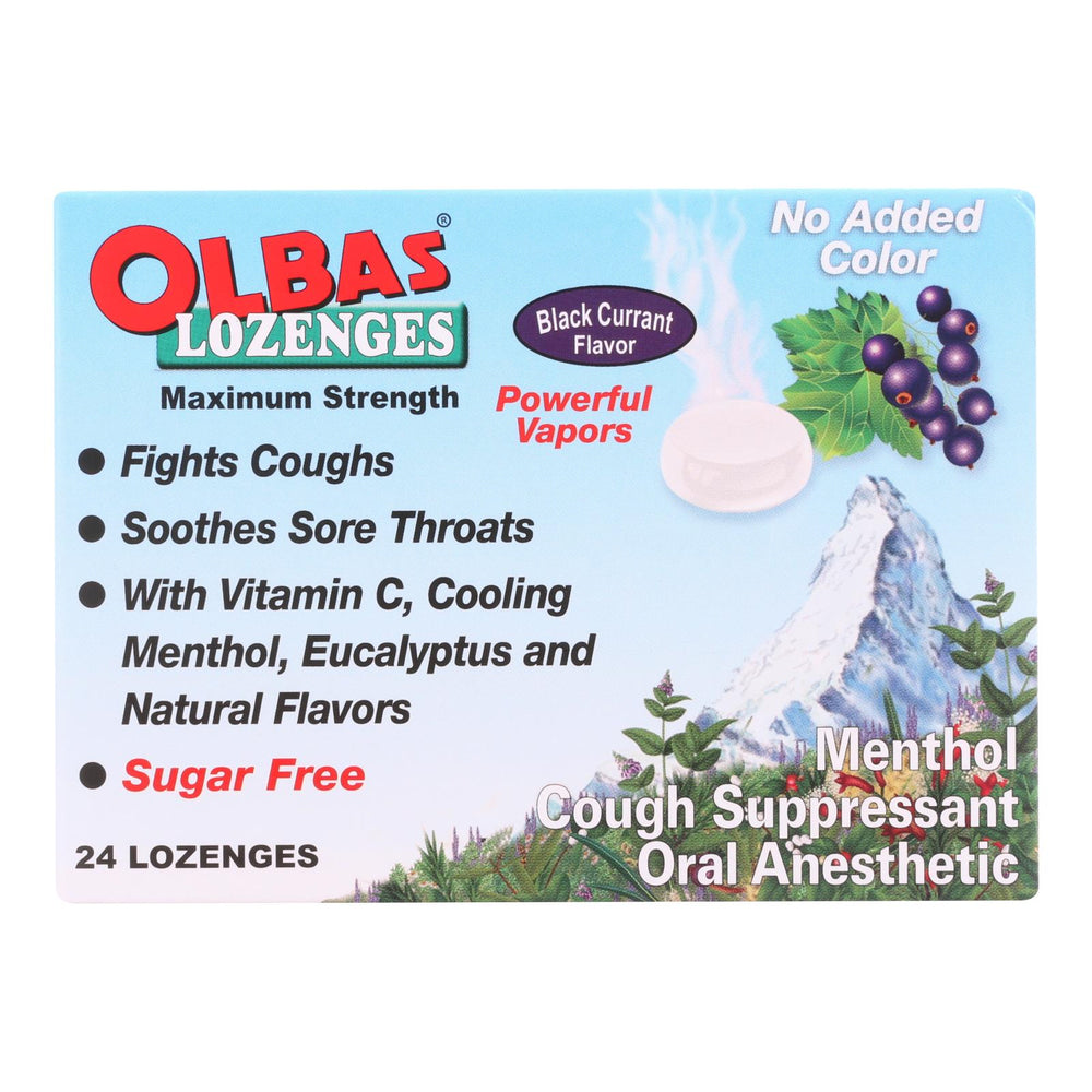 Olbas Lozenges Sugar-free Black Currant, 24 Lozenges, Case Of 12