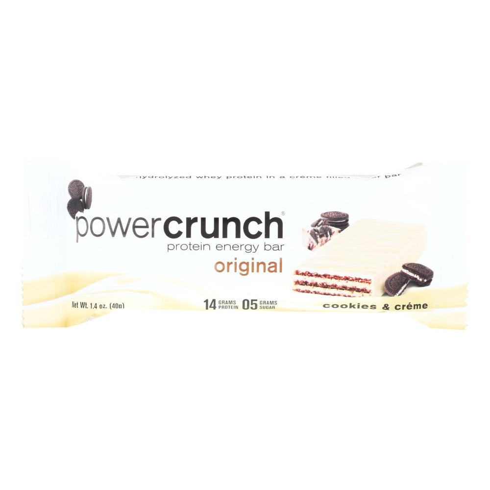 Power Crunch Bar, Cookies And Cream, Case Of 12, 1.4 Oz