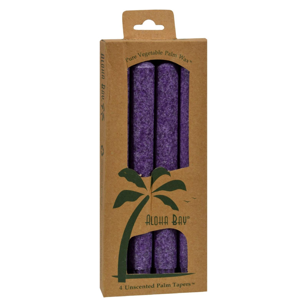 Aloha Bay - Palm Tapers - Violet - 4 Candles
