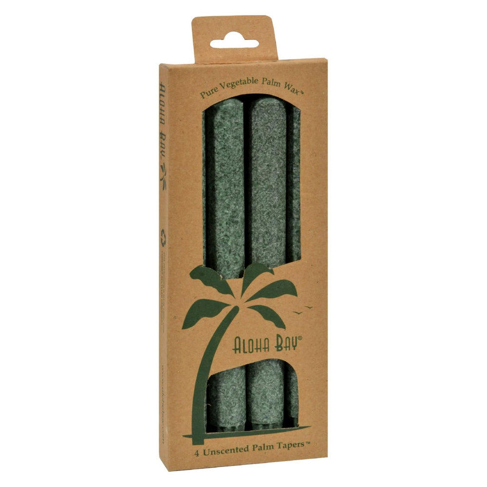 Aloha Bay Palm Tapers, Green, 4 Candles
