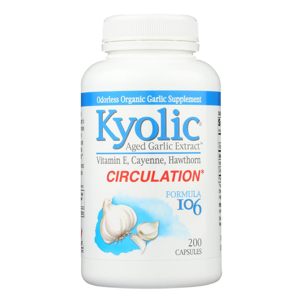 Kyolic Aged Garlic Extract Healthy Heart Formula 106, 200 Capsules