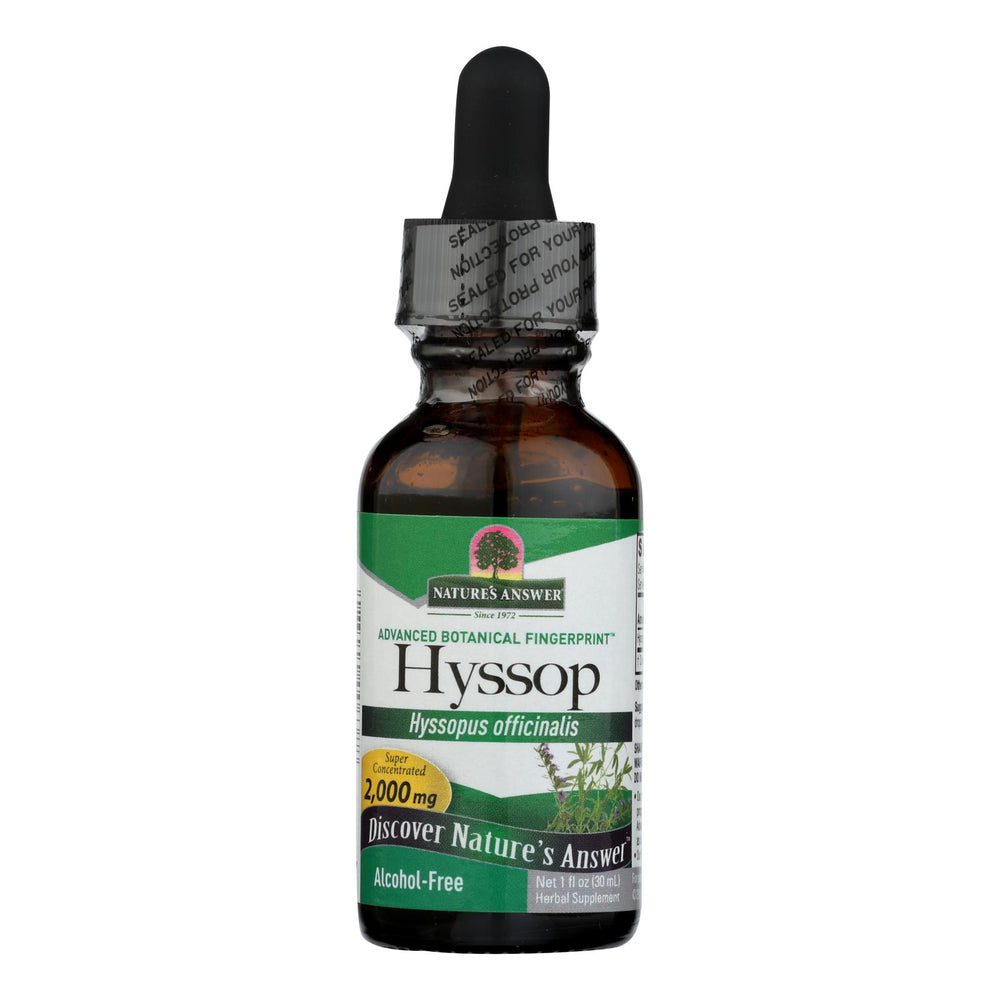 Nature's Answer Hyssop Extract, Alcohol-free, 1 Oz