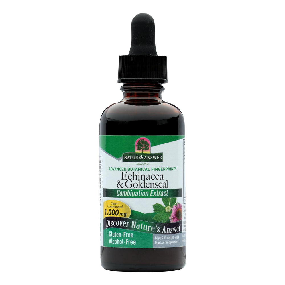 Nature's Answer, Echinacea And Goldenseal Alcohol Free, 2 Fl Oz
